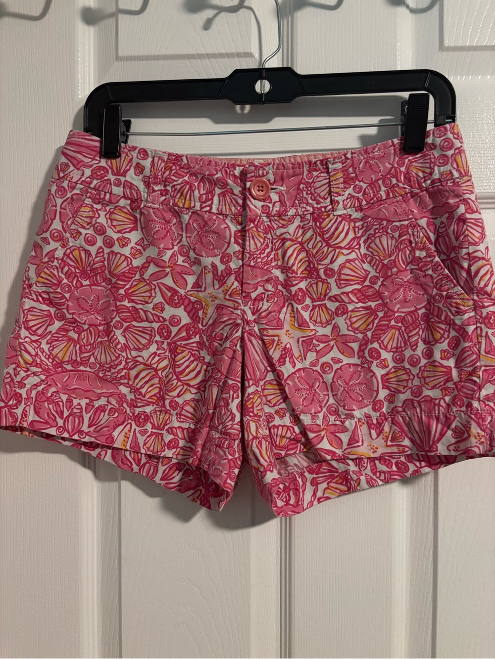 Lilly Pulitzer Pink Shell & Starfish High-Waist Shorts